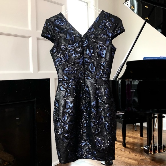 NWT Dress the Population Bree Sequinned  Mini Dress Black Size XS - Picture 7 of 13